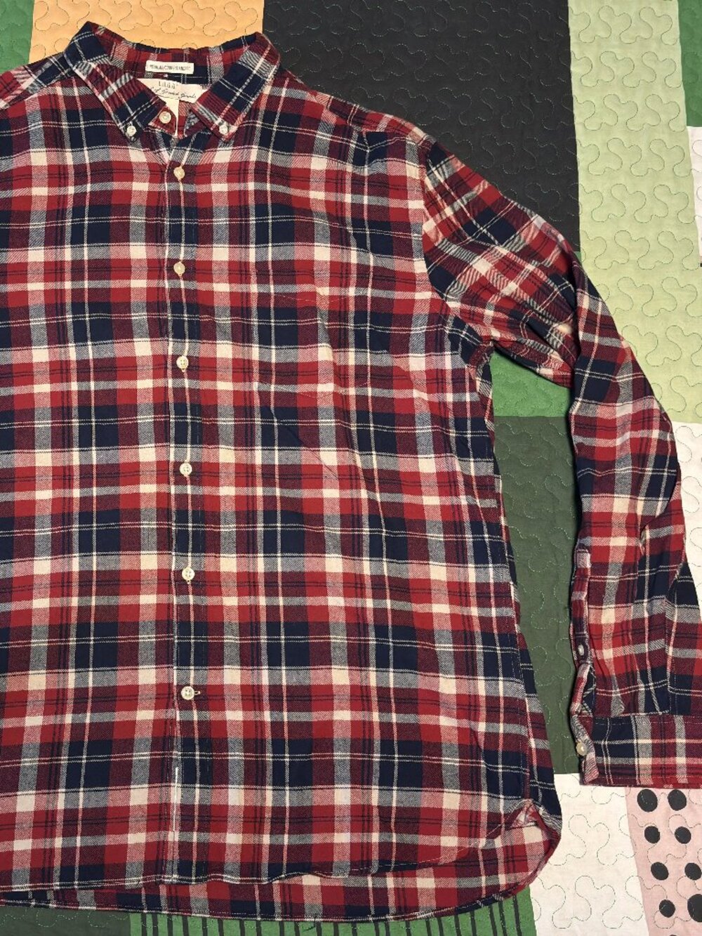 L.O.G.G. (H&M) Long Sleeves Checkered Polo Shirt For Men